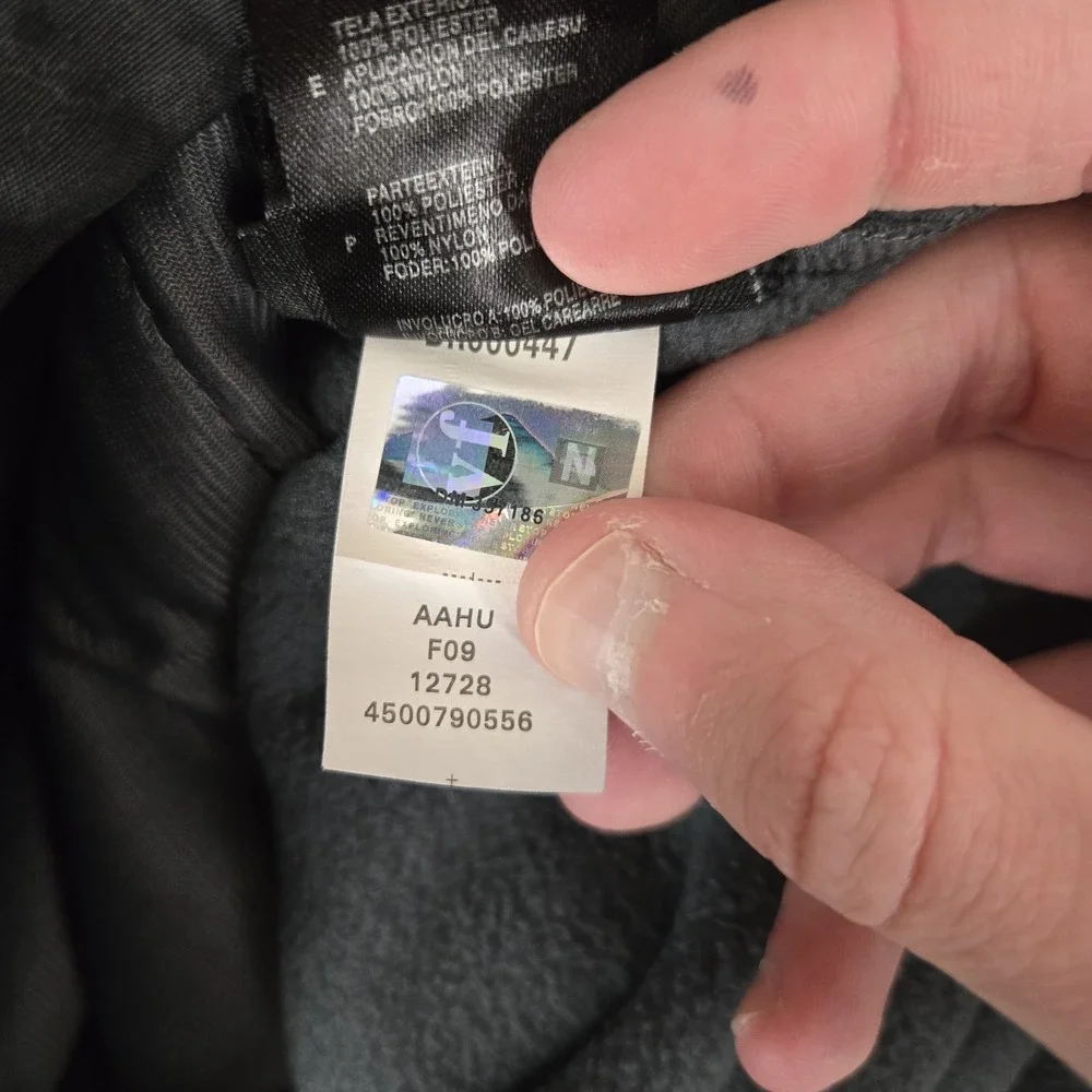The North Face Vest‎ Mens Large Denali Full Zip Fleece Black Gray Polartec EUC